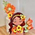 Arquivo de Corte Florista Menina com flores
