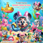 KIT DIGITAL MINNIE NO FUNDO DO MAR