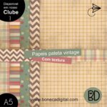 Kit Digital Papeis vintage com textura