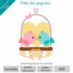 ARQUIVO Topo de bolo Passarinhos no poleiro
