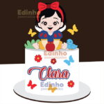 Topo de Bolo Branca de Neve Baby - Arquivo Digital