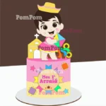 Topo de Bolo Meu Primeiro Arraiá Menina  - Arquivo Digital