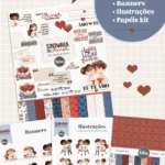 Sintonia do Amor - Combo Ilustrações e Papéis
