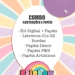 Rainbow - Combo Ilustrações e Papéis