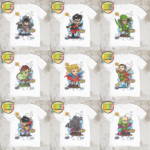 Arte Camisa HERÓIS E VILÕES