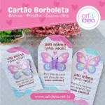 Arquivo Digital - Cartão Borboleta (Brinco-Presilha-Escova)