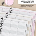 Arquivo Kit Agendamento Semanal 2025 de 15 em 15 minutos em 3 Cores