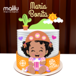 Arquivo de Corte Topo de Bolo Junino Menina Maria Bonita
