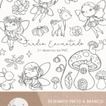 Kit Digital Jardim Encantado | Para colorir