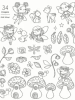 Kit Digital Jardim Encantado | Para colorir - Imagem 3