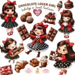 Kit Digital Chocolate Love Girl
