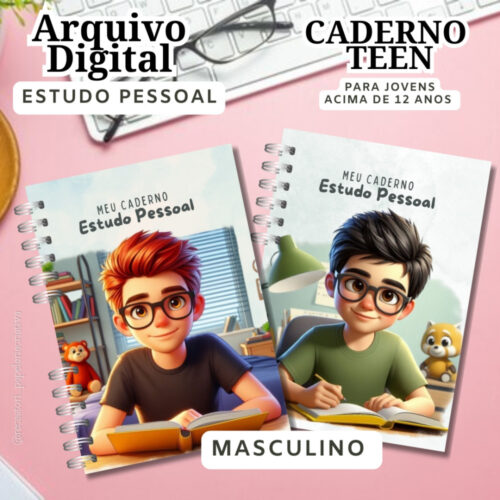 KIT DIGITAL CADERNO ESTUDO PESSOAL TEEN ( MASCULINO )