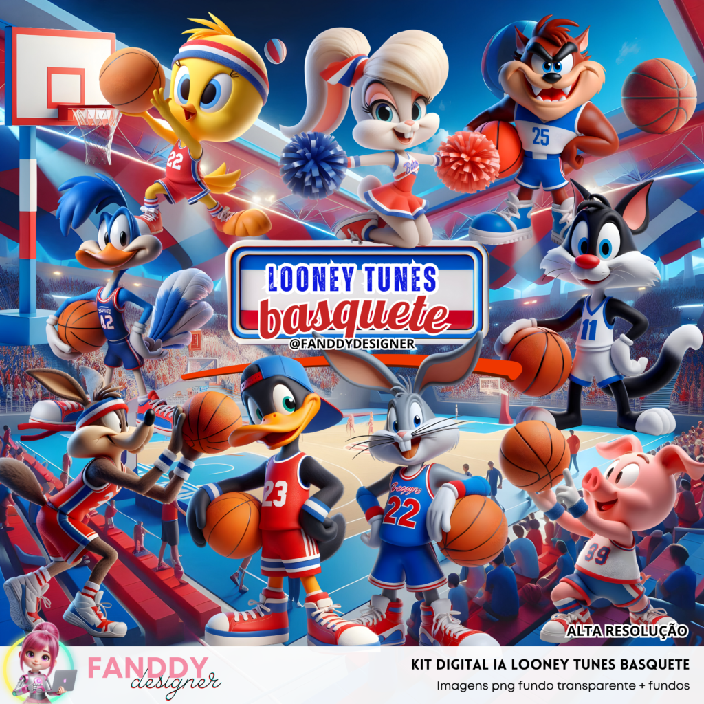Kit Digital IA LONNEY TUNES BASQUETE - Imagem 1