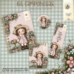Kit Encadernação Meninas Camponesas