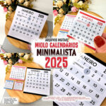 Miolo para Calendário MINIMALISTA (2025)