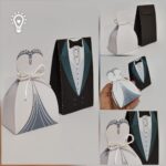 ARQUIVO DE CORTE CAIXINHA PARA CASAMENTO E NOIVADO / Vestido e Smoking (STUDIO E PDF)