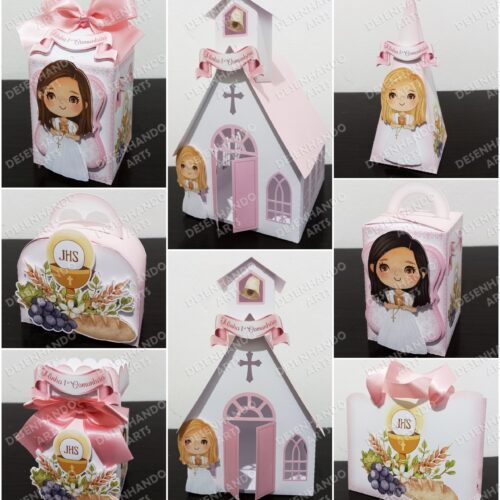 PRIMEIRA COMUNHÃO MENINA - Coletiva Festa Pronta