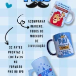 Arte Para Canecas Dia dos Pais