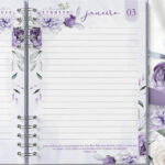 Agenda PERMANENTE 1 Dia por Página com VERSÍCULOS Violeta – Arquivo Digital