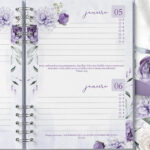 Agenda PERMANENTE 2 Dias por Página COM VERSÍCULOS Violeta – Arquivo Digital