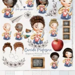 Mega Kit de ilustrações Querida Professora 4