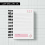 Miolo digital – Caderno/Diário Romantic Girl