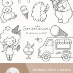 Sorveteria | Para colorir
