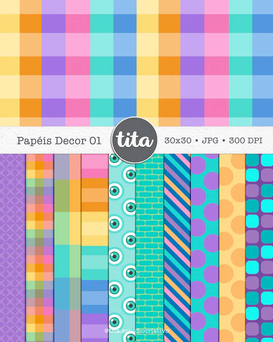 preview_pdecor1_540x Monstros Kids - Combo Ilustrações e Papéis - Imagem 6