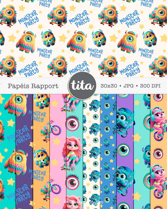 preview_prapp_540x Monstros Kids - Combo Ilustrações e Papéis - Imagem 3