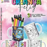 Arte Caneca Criança Feliz