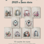 Agenda Vintage Tons de Rosa 2025 e sem data Costura