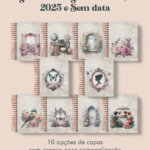Agenda Vintage Tons de Rosa 2025 e sem data