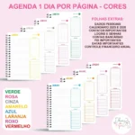 Arquivo Agenda 2025 - 1 Dia Por Página - Cores