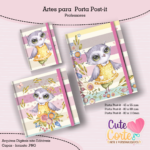Arte Porta Post it- Professora