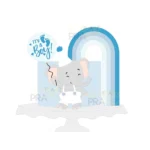 Arquivo de Corte Topo de bolo ELEFANTE