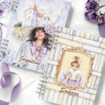 Arquivo Kit 11 Capas e Miolo Pautado Coleção Lilás e Flores
