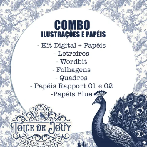 Toile de Jouy - Combo Ilustrações e Papéis