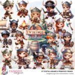 Kit digital VIKINGS AQUARELA