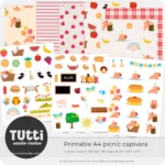 Picnic Capivara | Printable A4