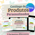 Catálogo Produtos Personalizados Borboleta - Editável no Canva