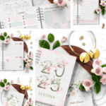 Combo 4 Agendas Floral Rosa 2025 e Permanente – Arquivo Digital
