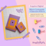 Kit Bloco + Chaveiro Post-it Friends (arquivo digital