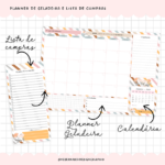 Planner Geladeira com Calendário e Lista de Compras