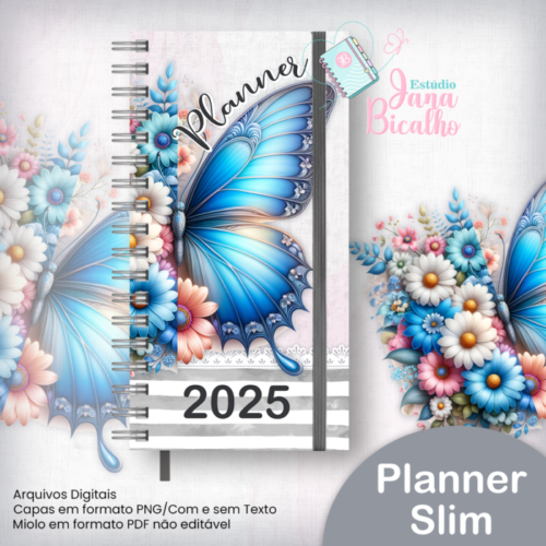 Slim Planner Permanente-Coleção Watercolor Flower