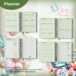 Planner Permanente A5 Horizontal-Coleção Watercolor Flower - Imagem 3