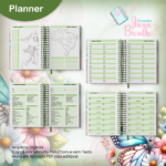 Planner Permanente A5 Horizontal-Coleção Watercolor Flower - Imagem 6