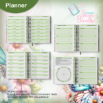 Planner Permanente A5 Horizontal-Coleção Watercolor Flower - Imagem 5