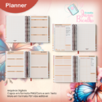 Planner Permanente A5 Vertical-Coleção Watercolor Flower - Imagem 4