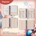 Planner Permanente A5 Vertical-Coleção Watercolor Flower - Imagem 5