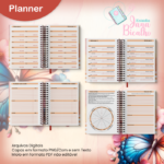Planner Permanente A5 Vertical-Coleção Watercolor Flower - Imagem 3